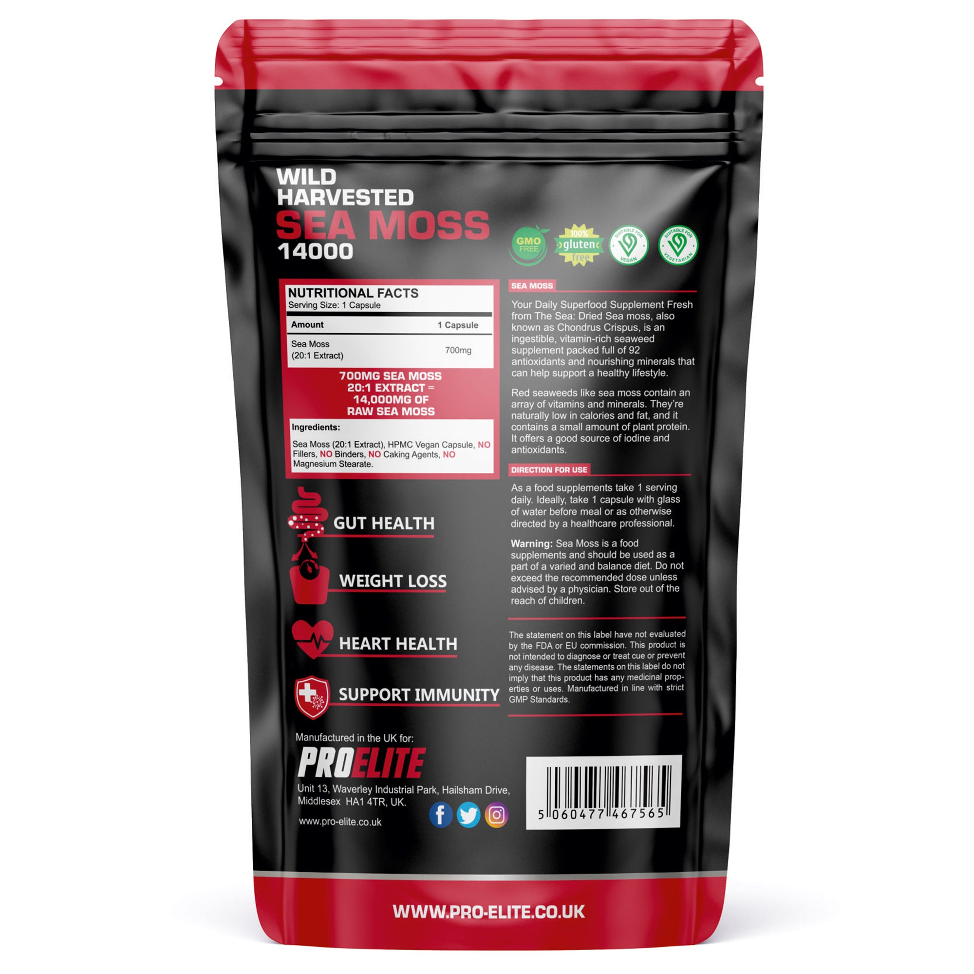Sea Moss Vegan Capsules | Pro-Elite