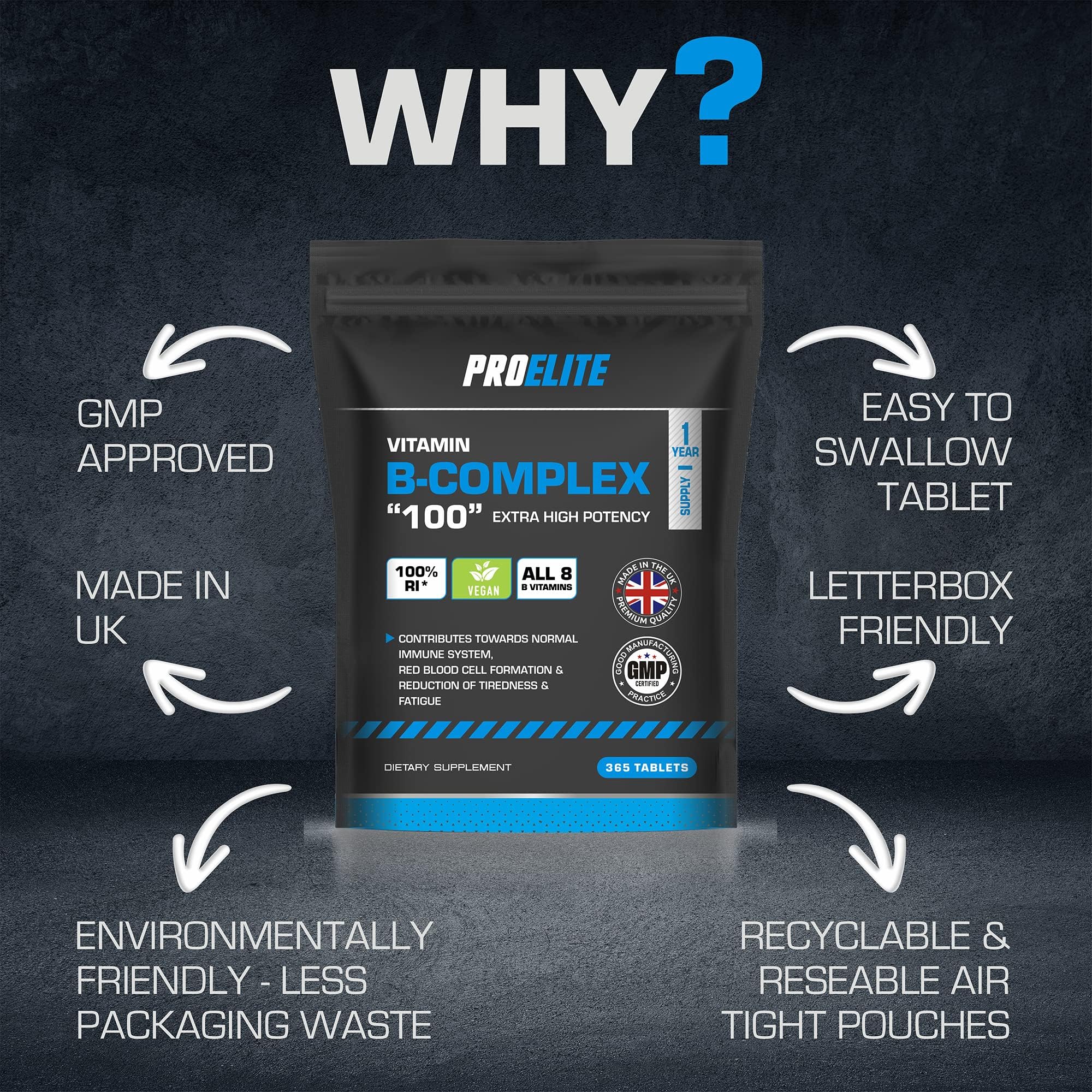 B-Complex Vegan Tablets | Pro-Elite