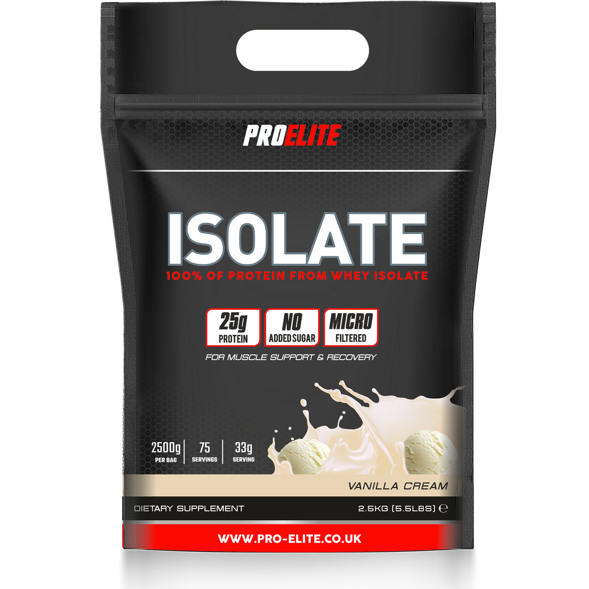 Whey Isolate Protein Powder 1kg, 2.5kg & 5kg | Pro-Elite