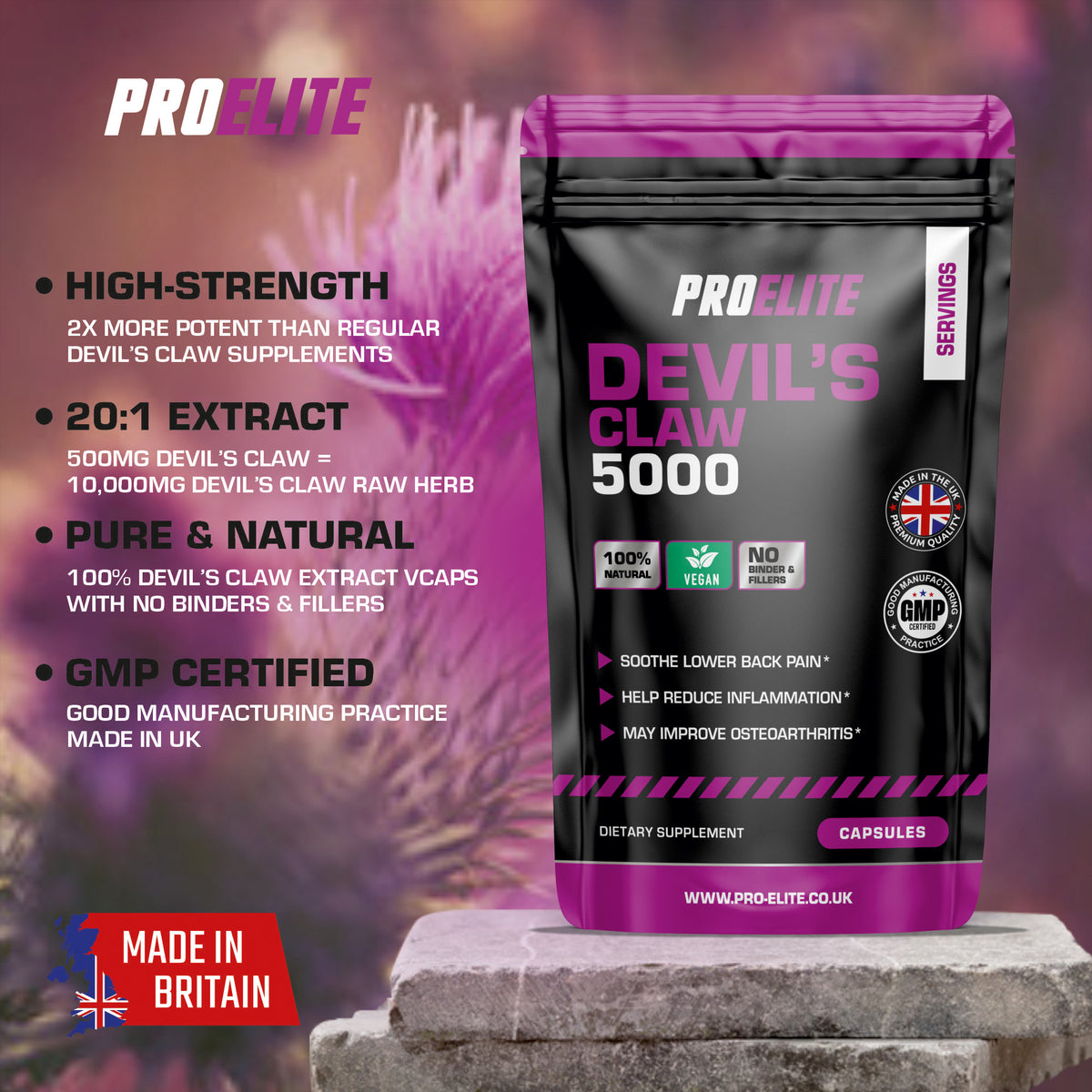Devil's Claw Vegan Capsules | Pro-Elite