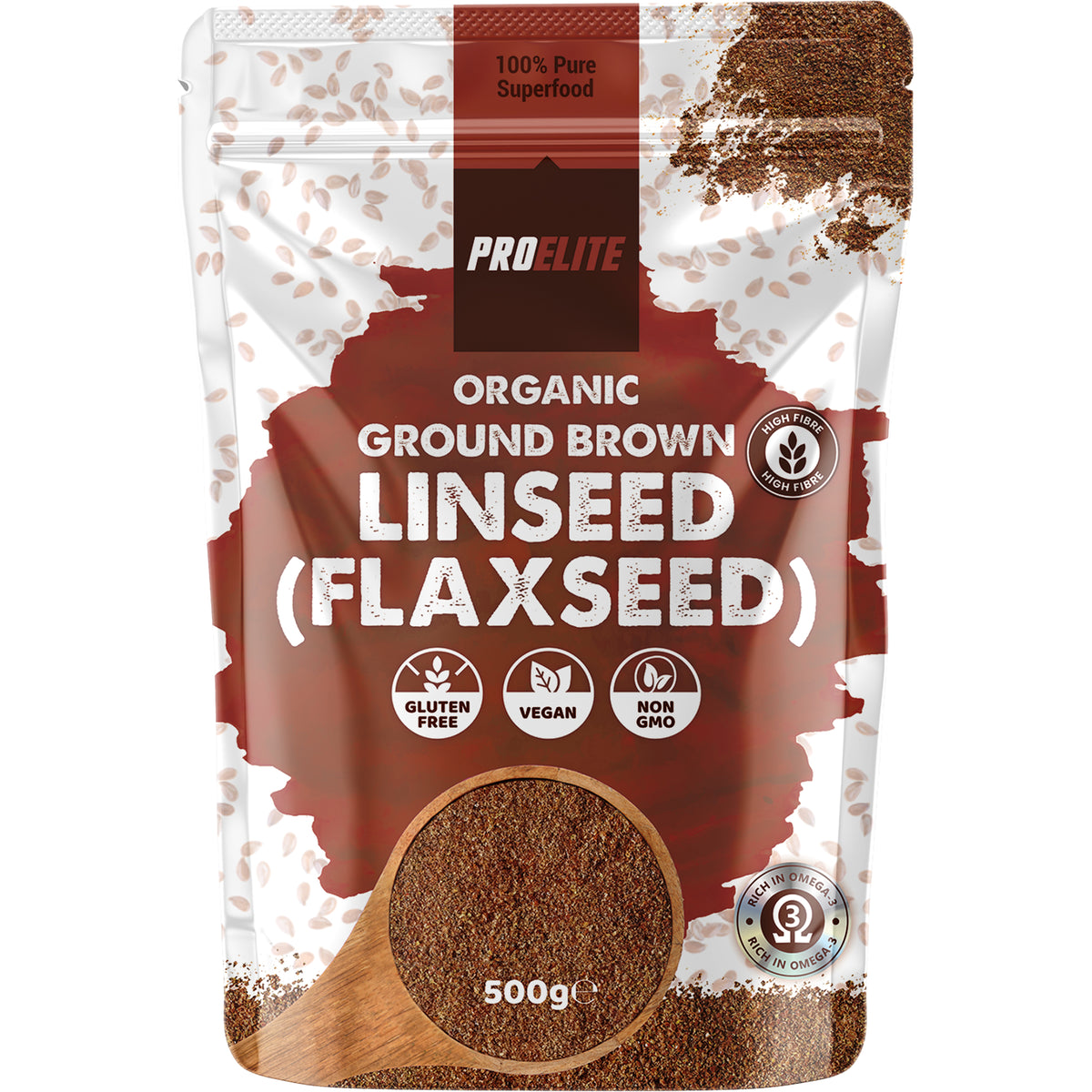 PROELITE Organic Ground Brown Linseed (Flaxseed)