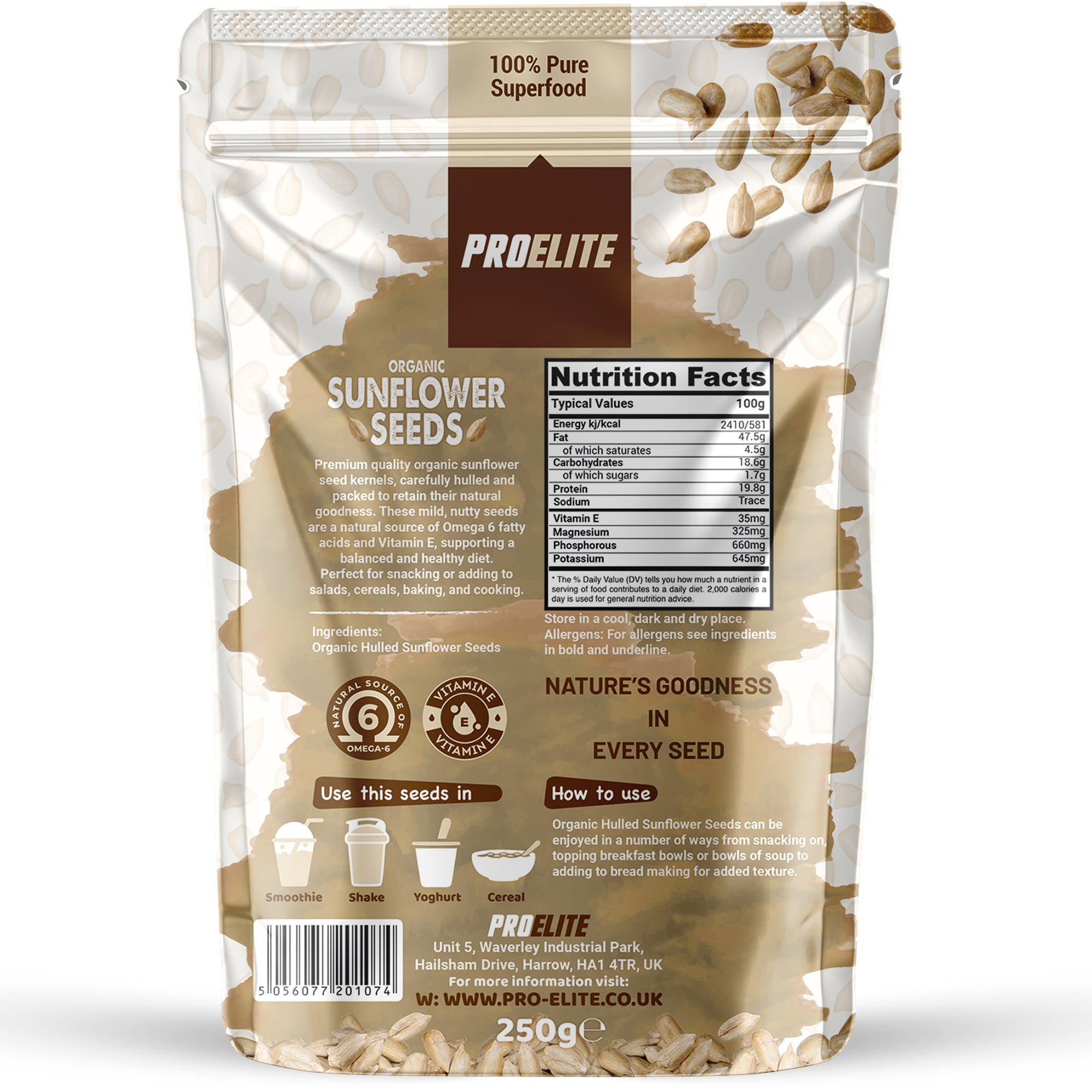 Organic Sunflower Seeds | Pro-Elite