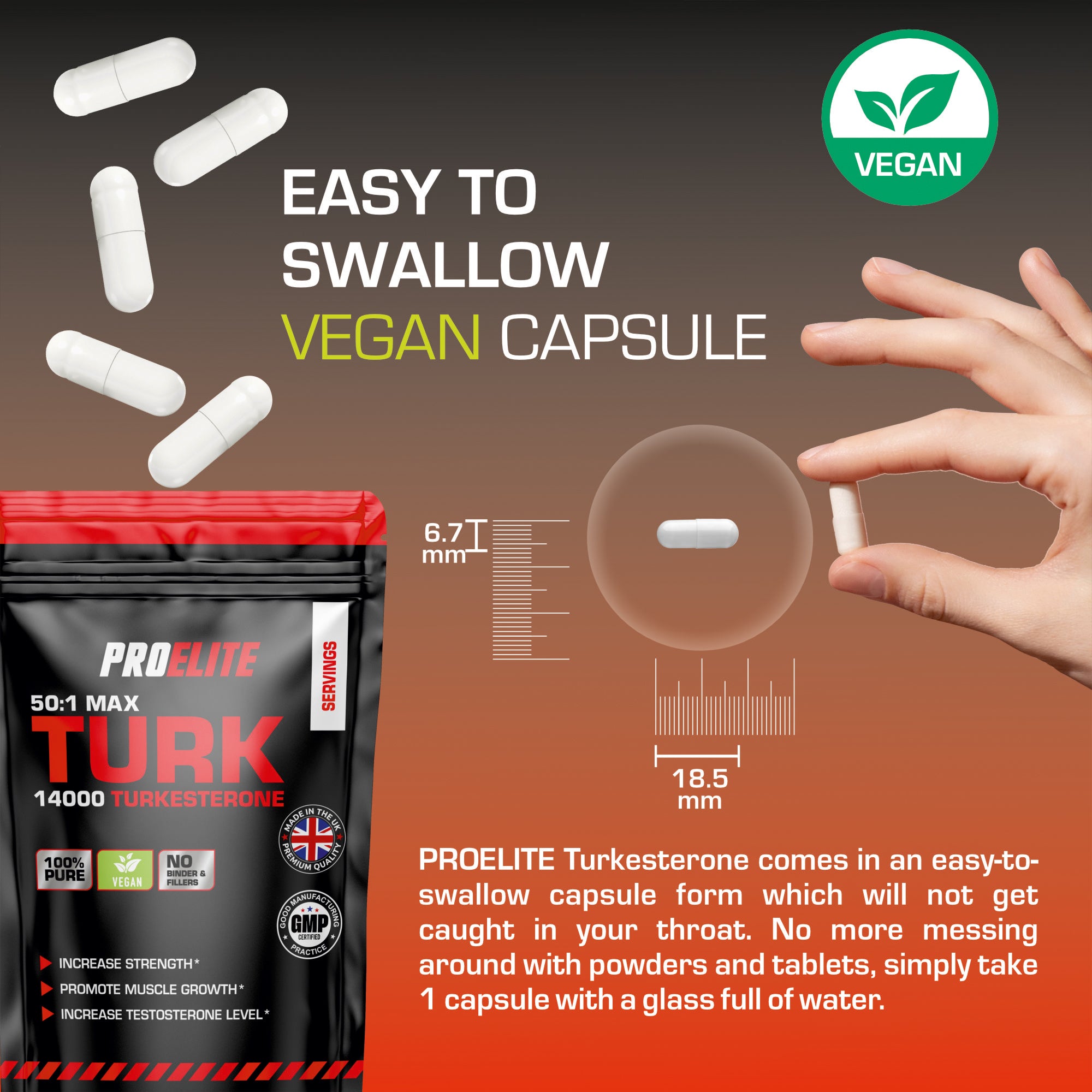 TURK Turkesterone Vegan Capsules | Pro-Elite