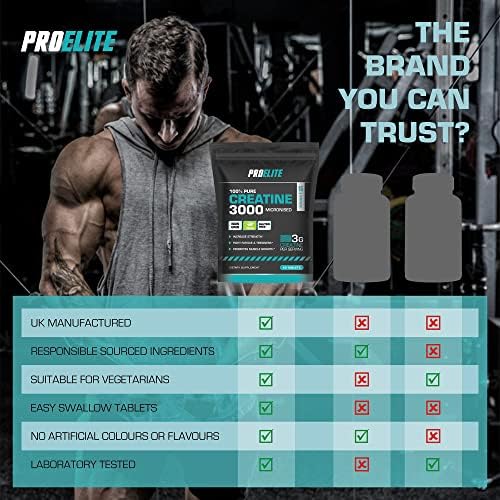 Creatine Monohydrate 500mg Vegan Tablets | Pro-Elite
