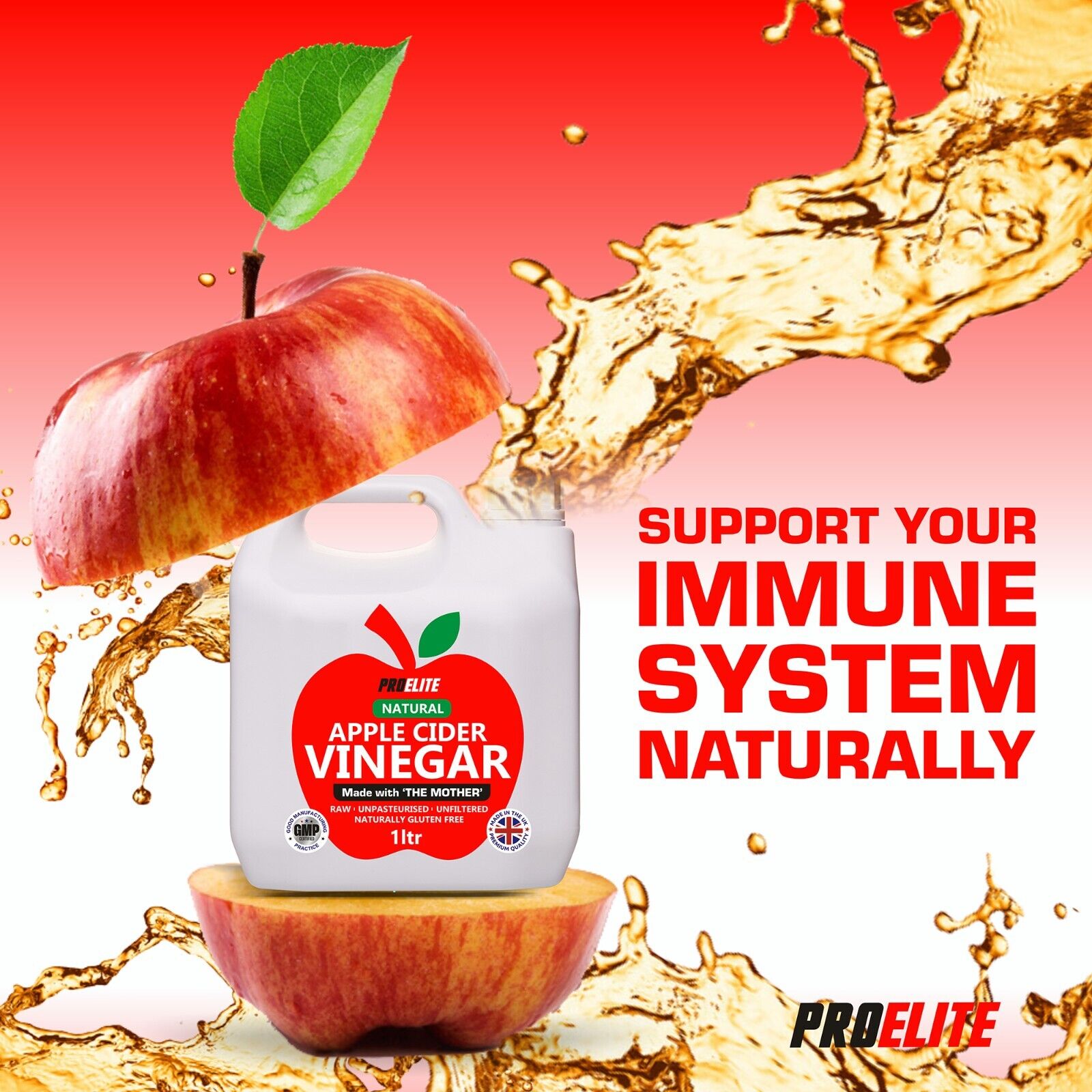 Apple Cider Vinegar with Mother | Pro-Elite