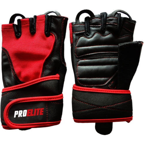 Weight Lifting Gloves - Red/Black | Pro-Elite
