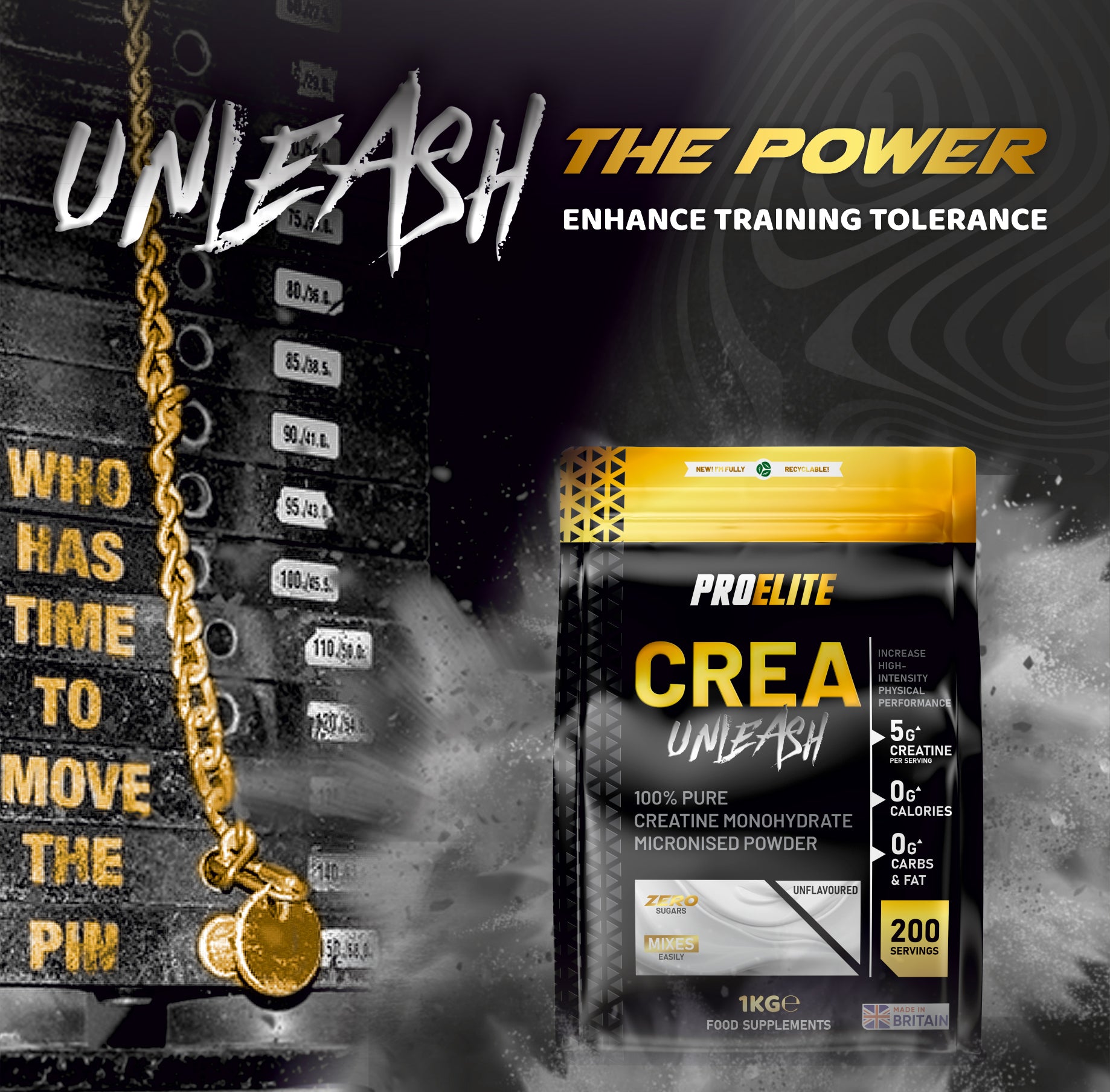 Pure Creatine Monohydrate Powder 1kg | Pro-Elite