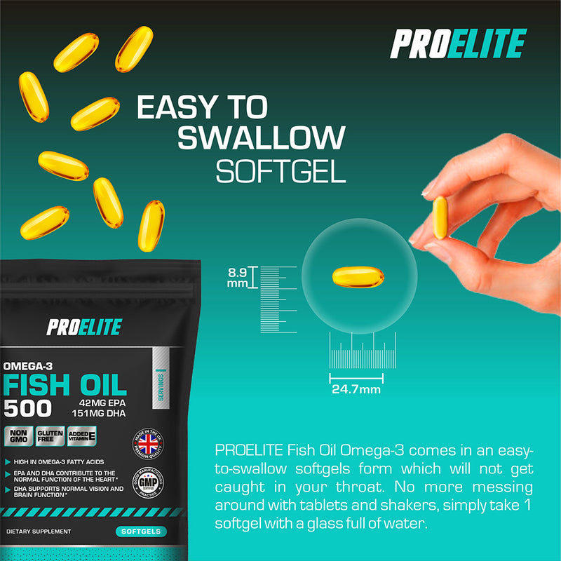 PROELITE Omega 3 Fish Oil 500mg - Softgels