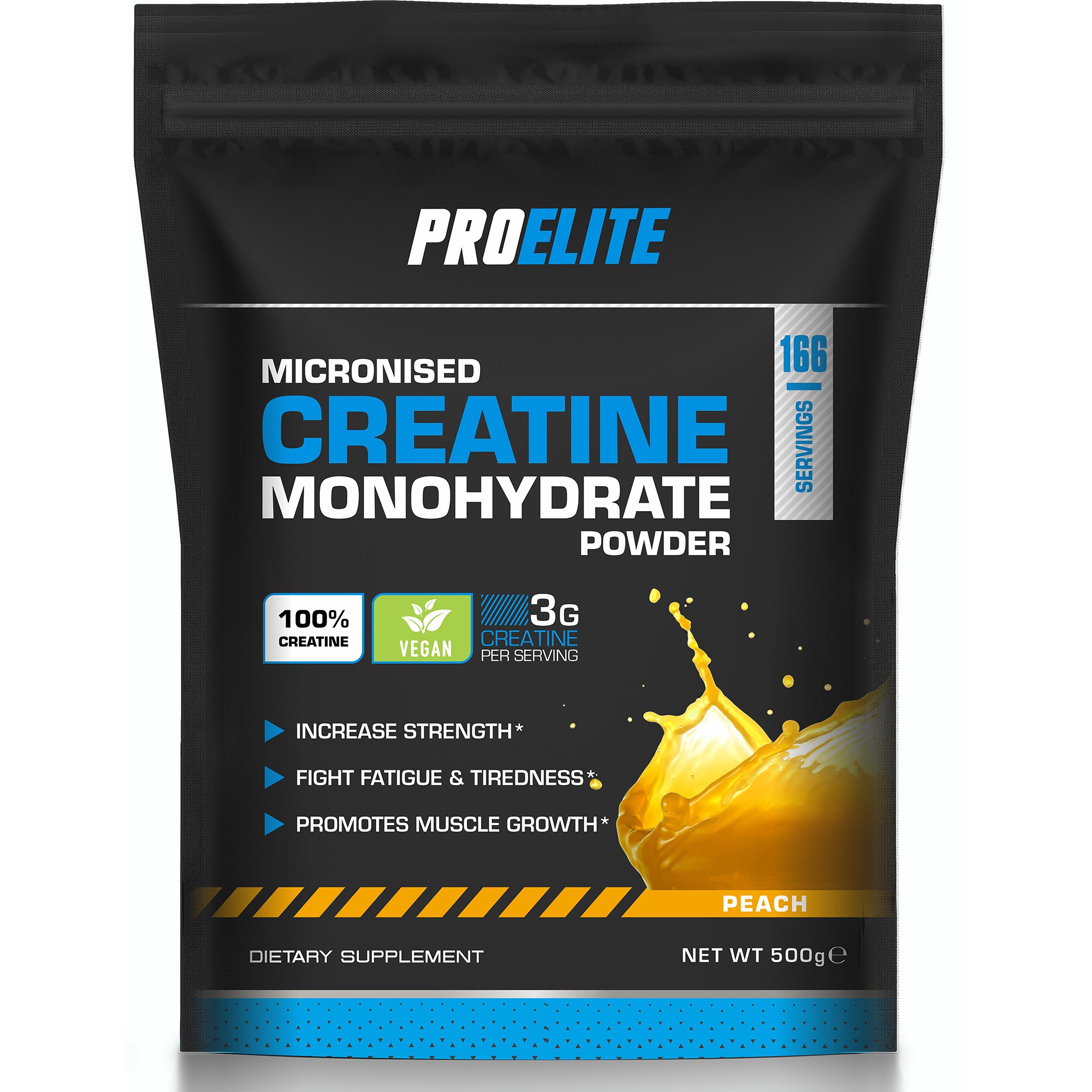 Pure Creatine Monohydrate Powder 500g (Pouch) | Pro-Elite