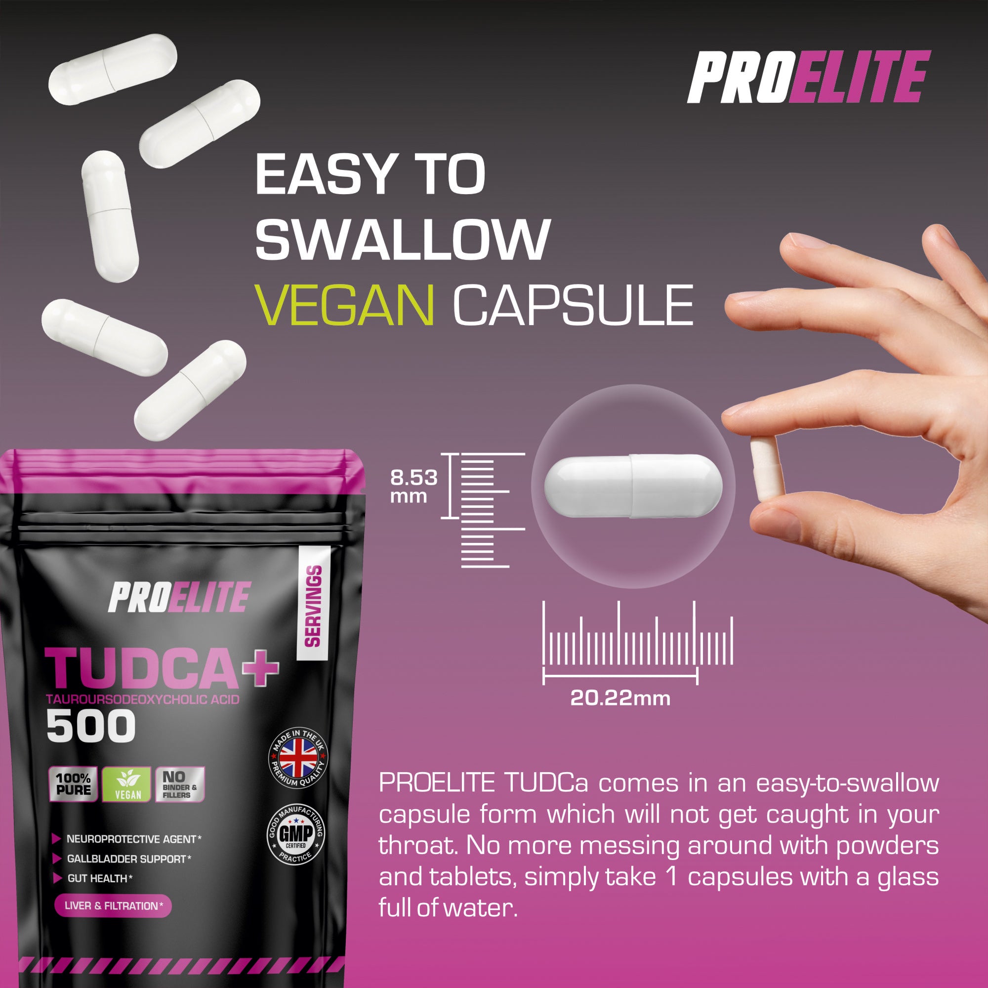 TUDCA Vegan Capsules | Pro-Elite