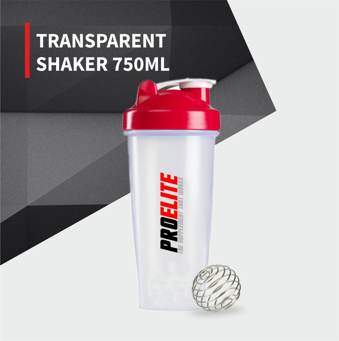 Transparent Shaker With Hook 700ml | Pro-Elite