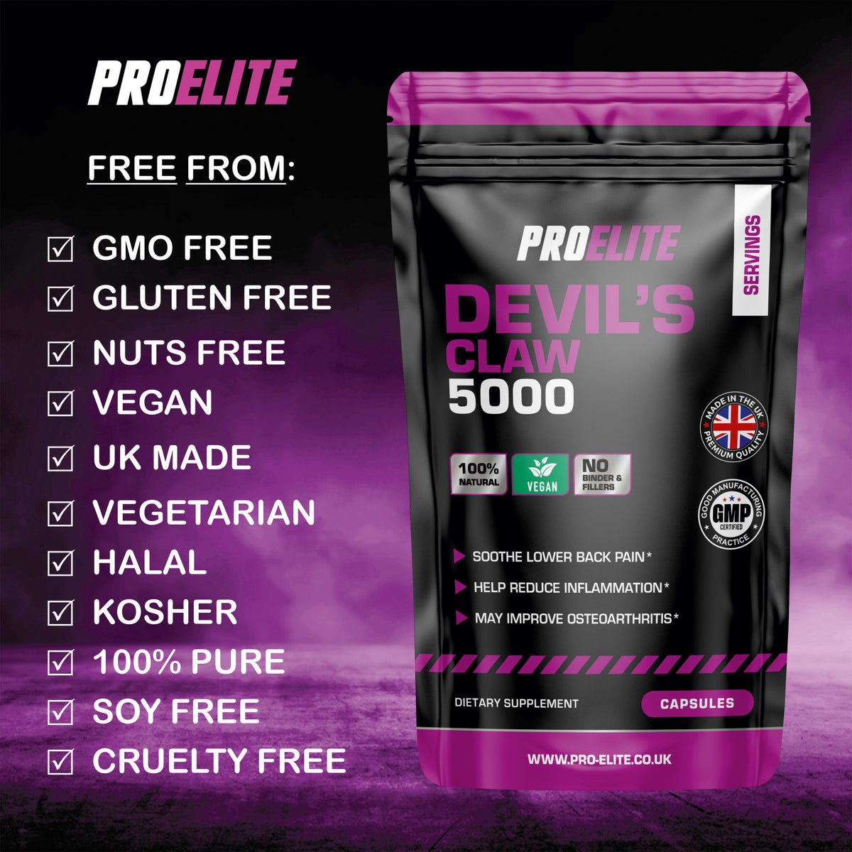 Devil's Claw Vegan Capsules | Pro-Elite