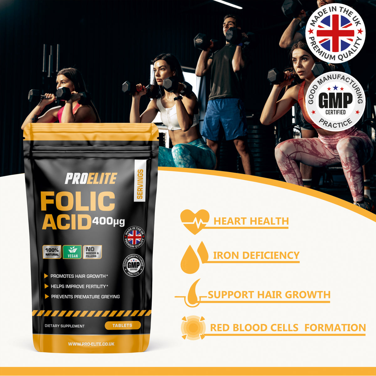 Folic Acid Tablets | Pro-Elite