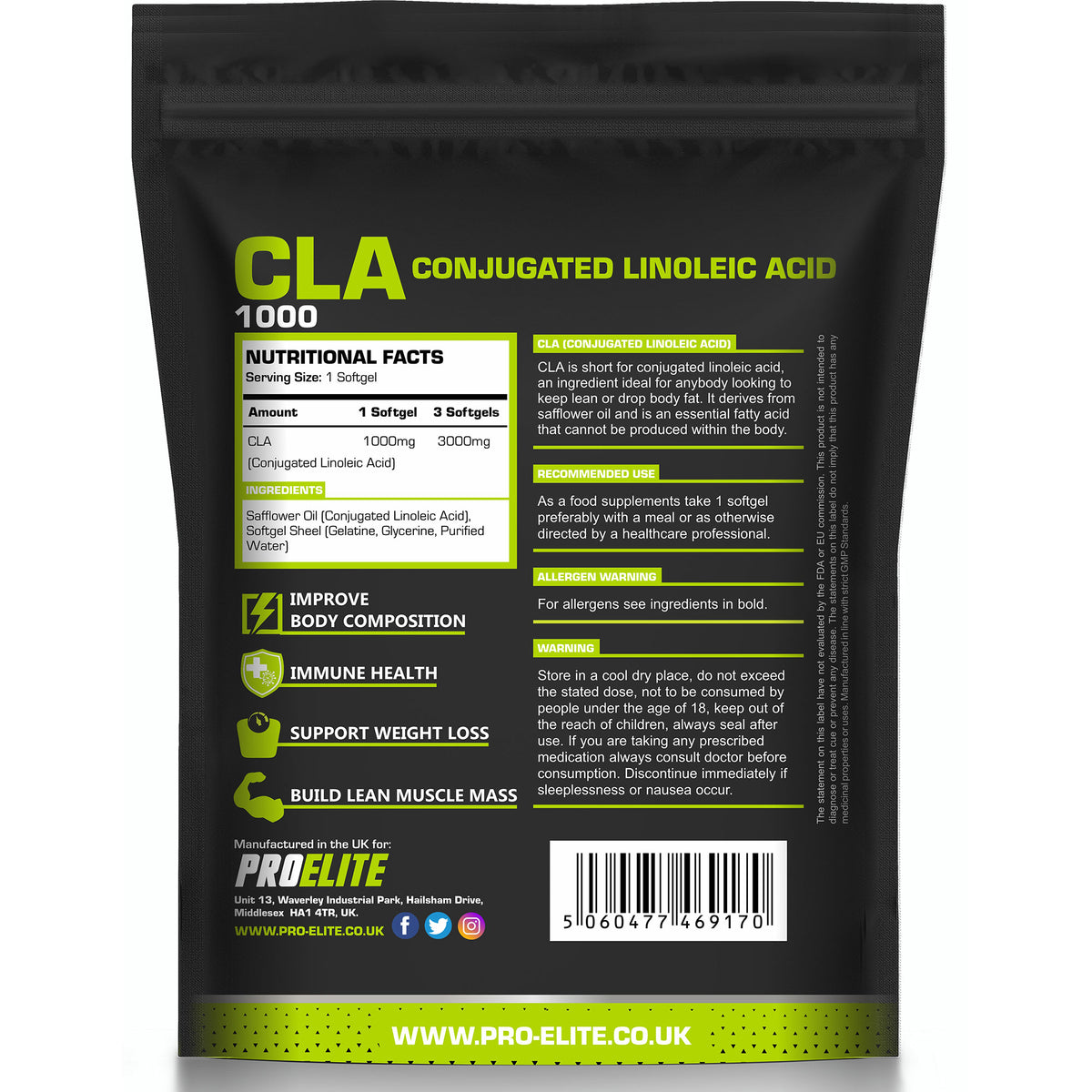 CLA Softgels - Pouch | Pro-Elite