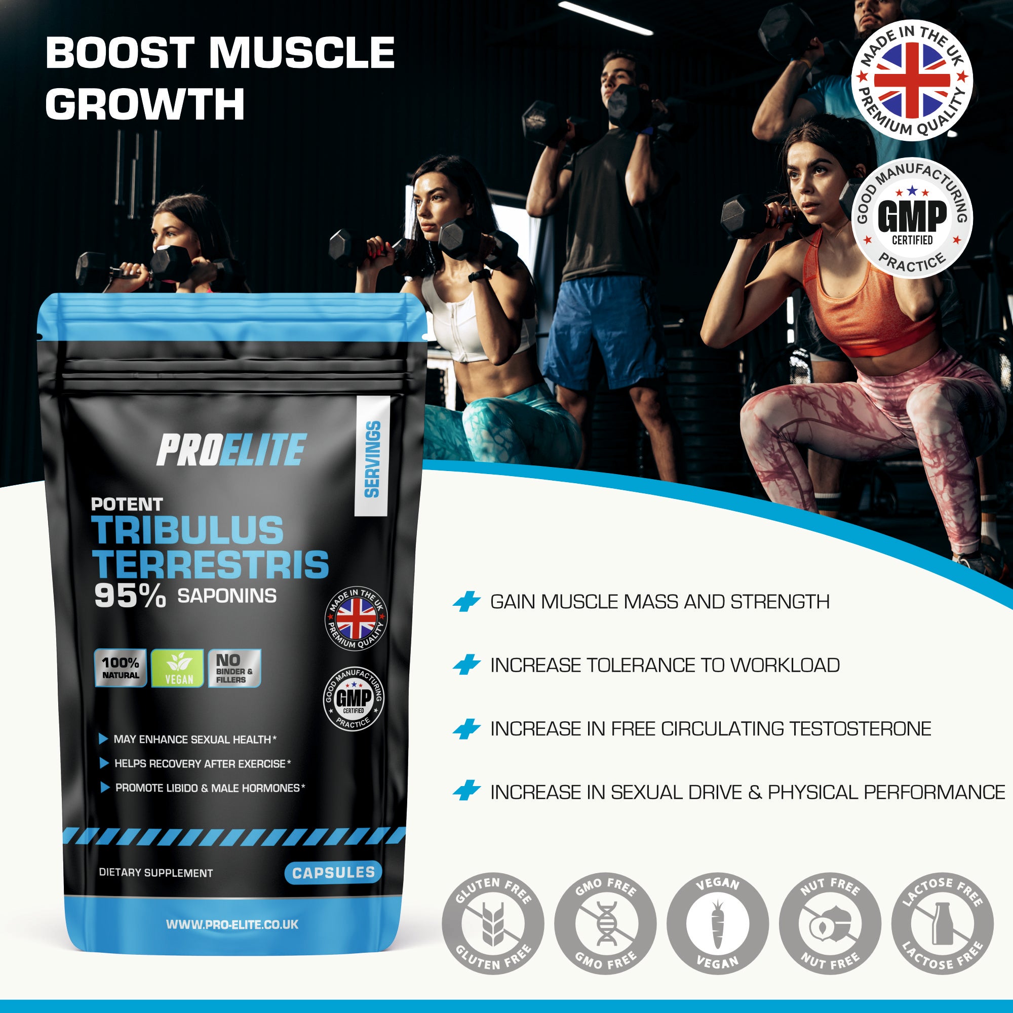 PROELITE Tribulus Terrestris Vegan Capsules