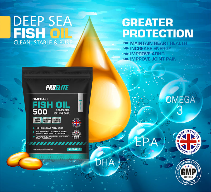 PROELITE Omega 3 Fish Oil 500mg - Softgels