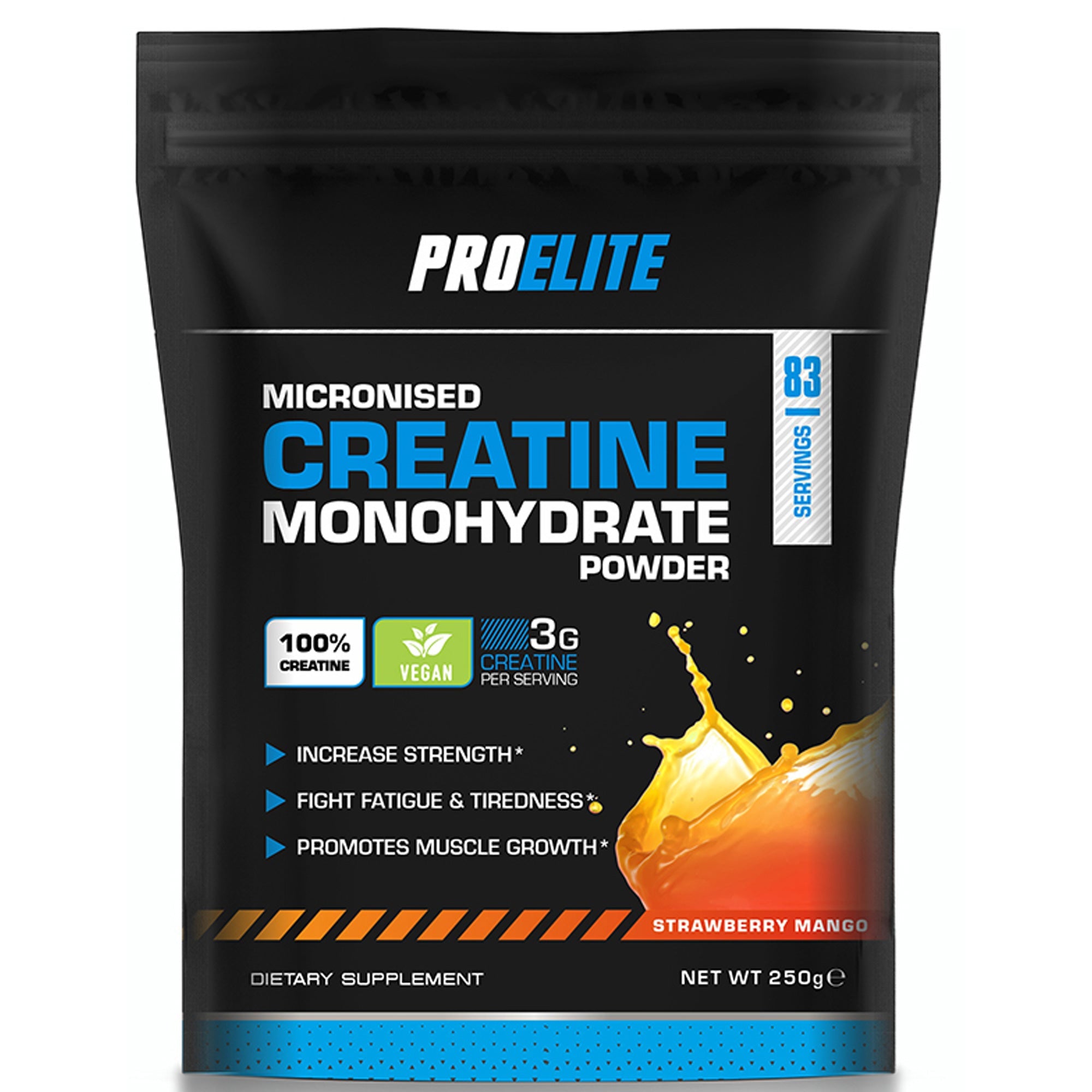 Creatine Monohydrate Pouch 250g | Pro-Elite