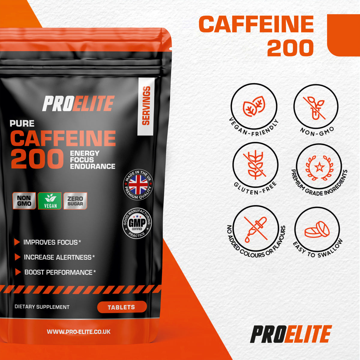 Caffeine Vegan Tablets | Pro-Elite