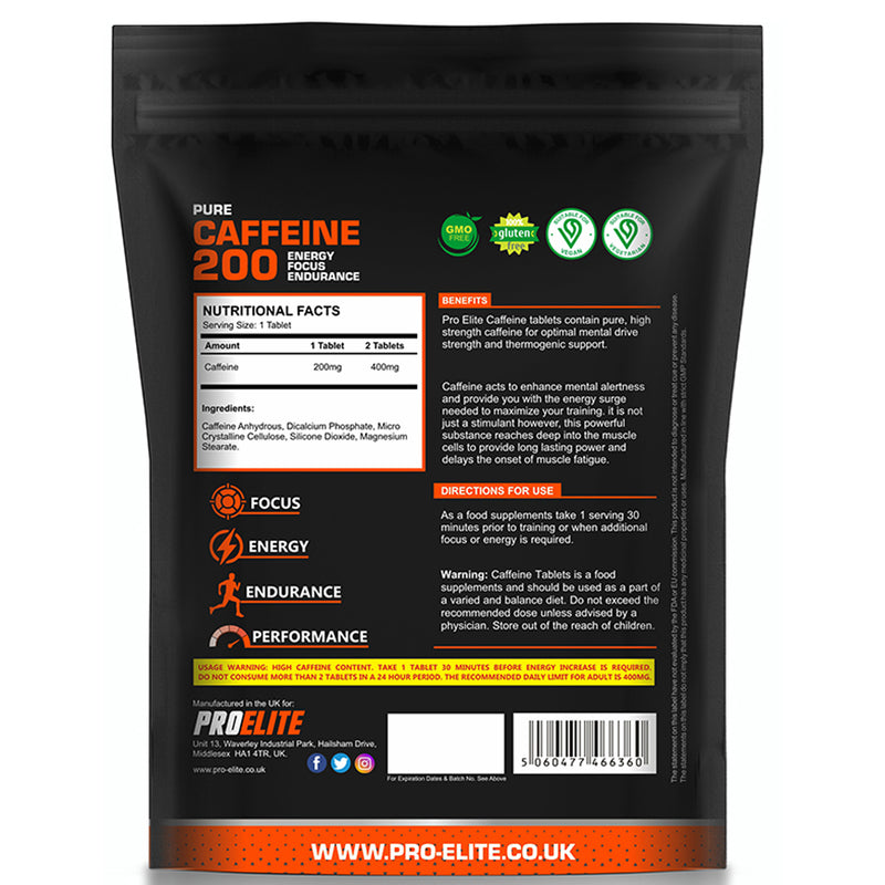 PROELITE Caffeine Vegan Tablets