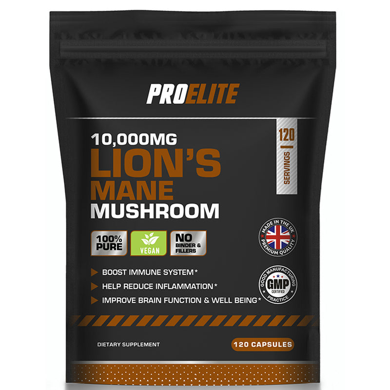 PROELITE Lions Mane Mushroom Vegan Capsules