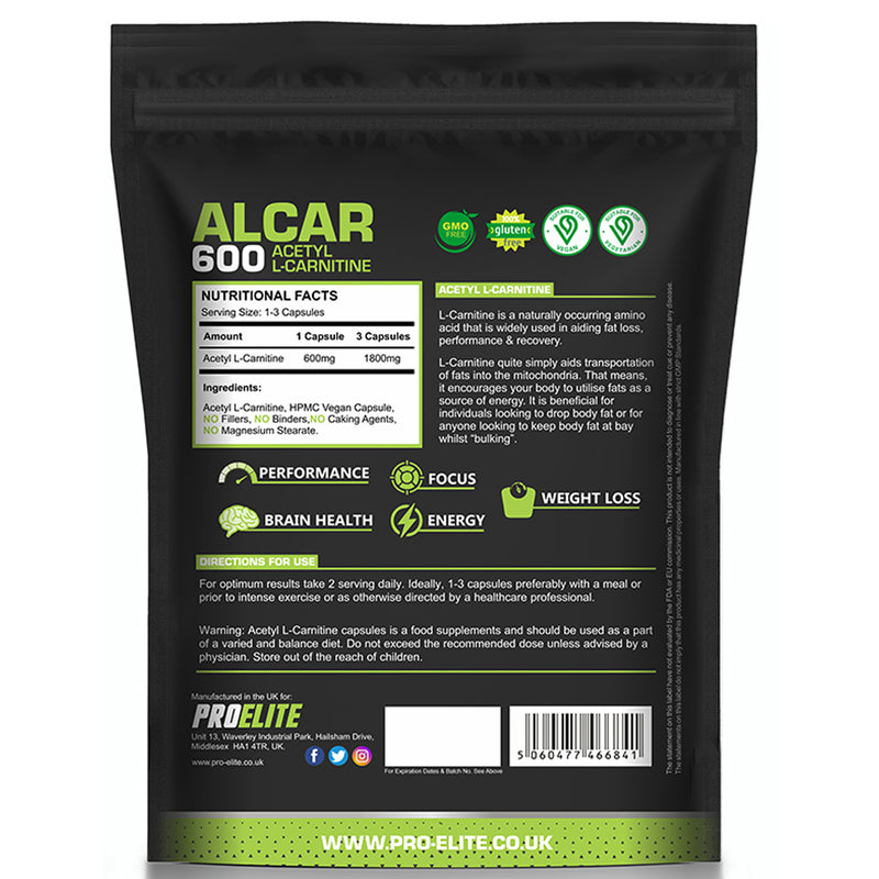 PROELITE Acetyl L-Carnitine Vegan Capsules