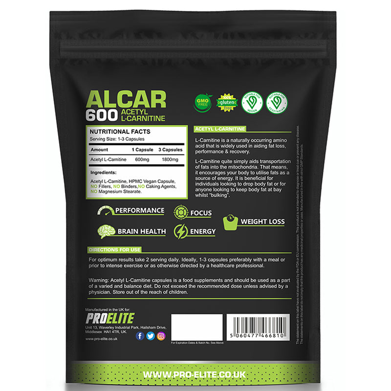 PROELITE Acetyl L-Carnitine Vegan Capsules