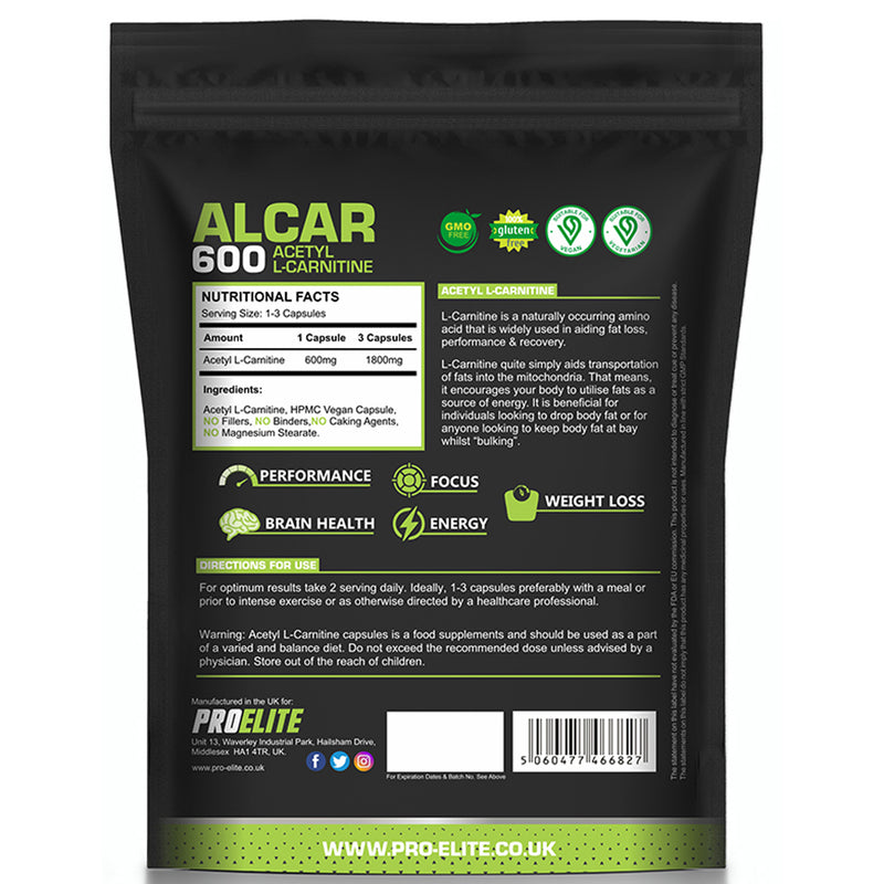 PROELITE Acetyl L-Carnitine Vegan Capsules