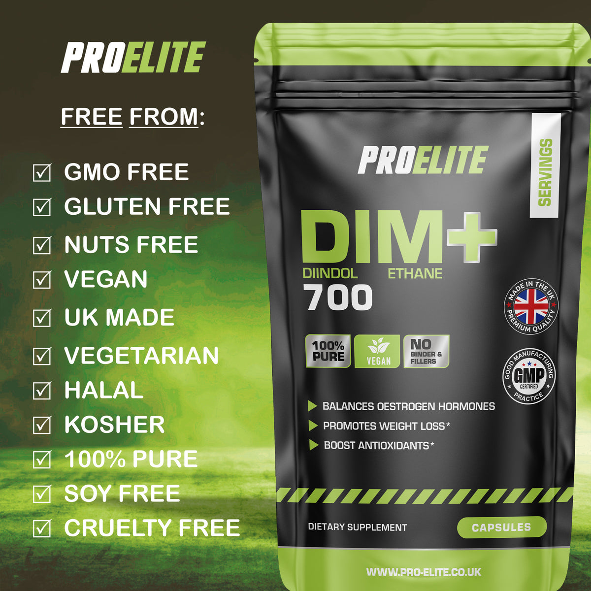 DIM Vegan Capsules | Pro-Elite