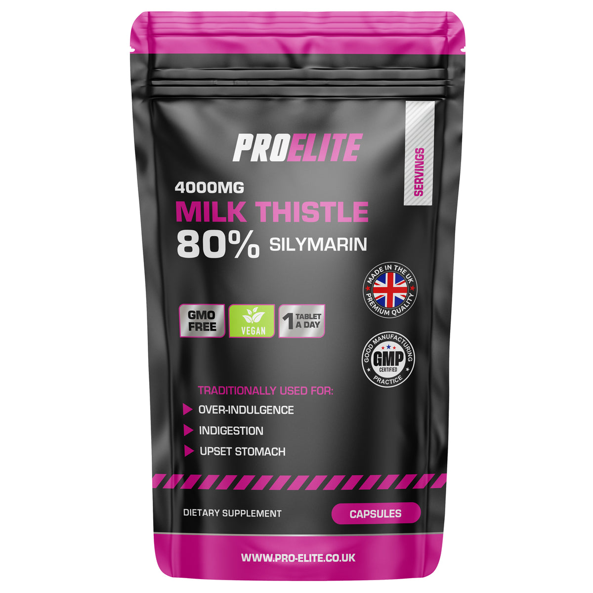 Milk Thistle 40:1 Extract Vegan Capsules | Pro-Elite