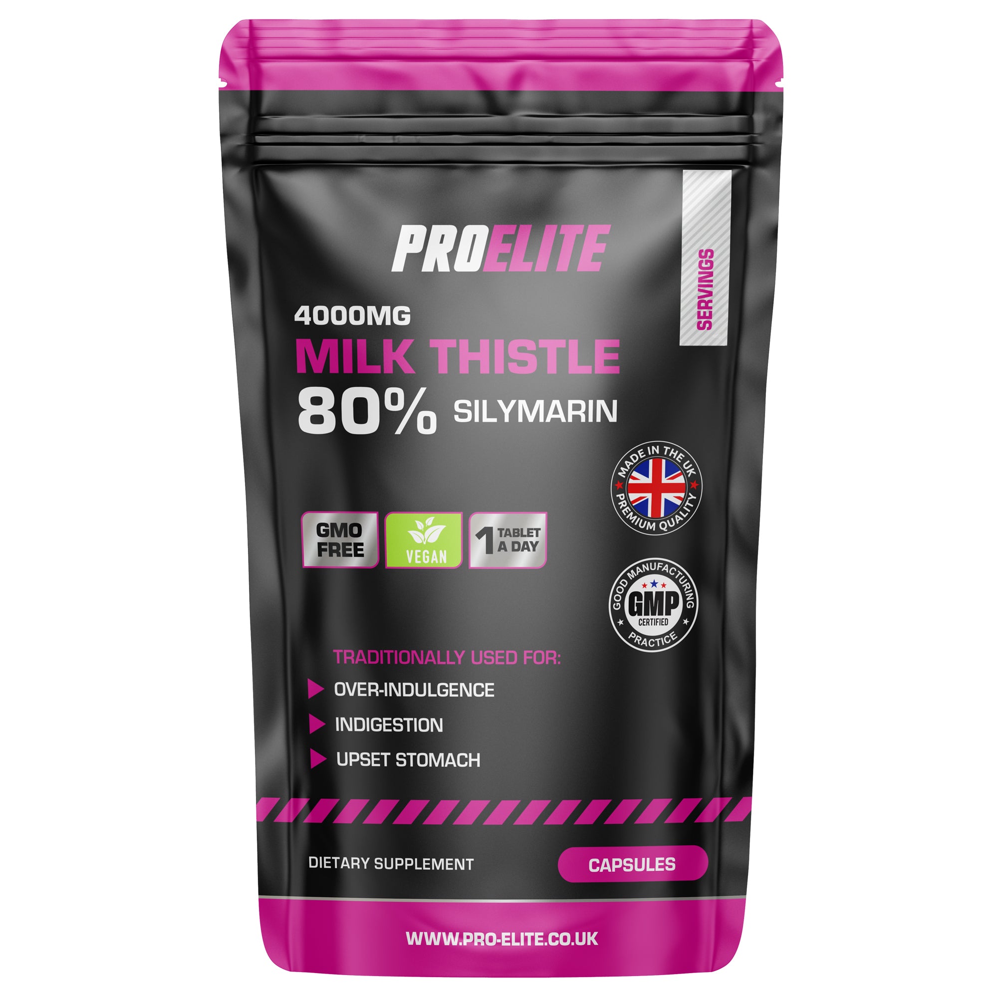 Milk Thistle 40:1 Extract Vegan Capsules | Pro-Elite