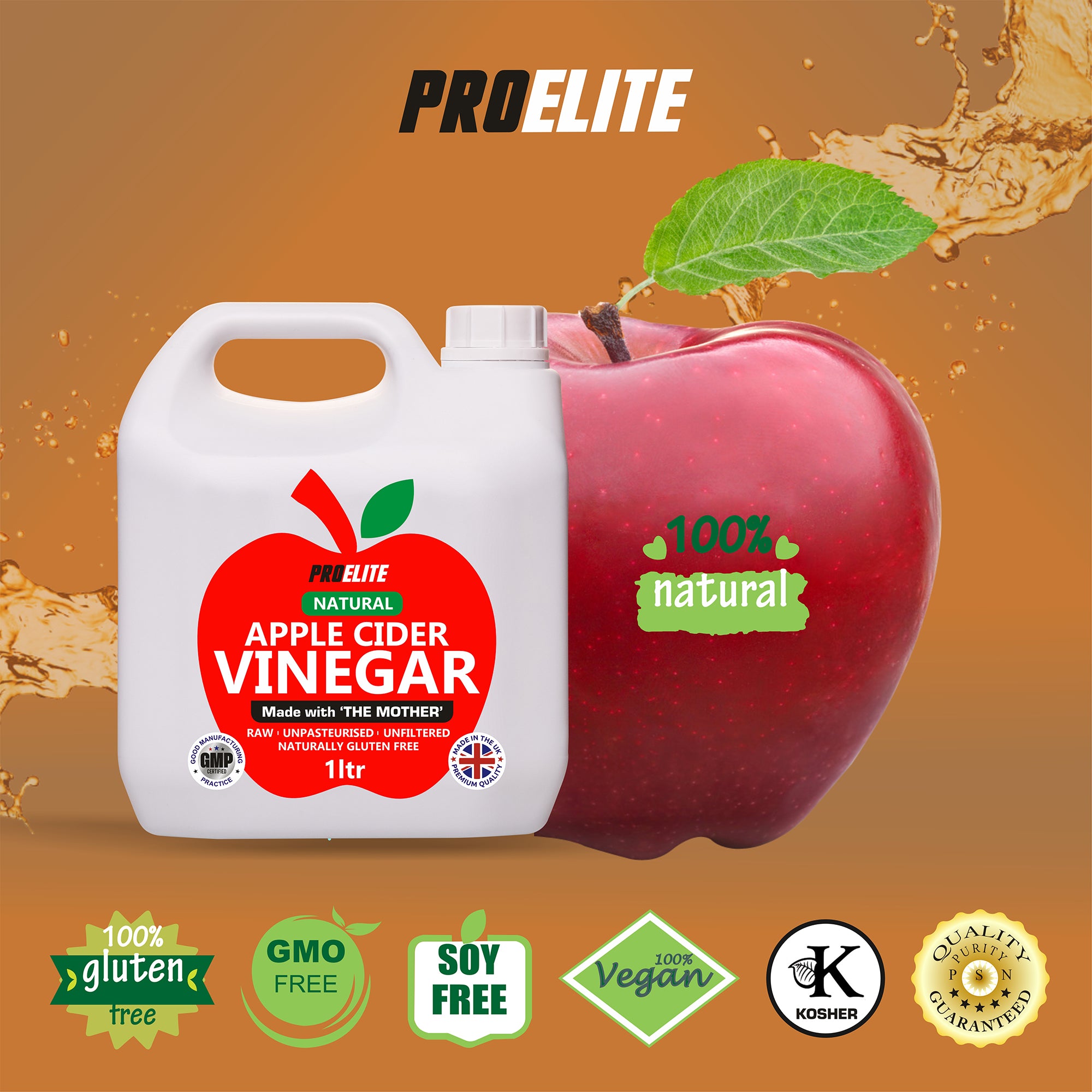 Apple Cider Vinegar with Mother | Pro-Elite
