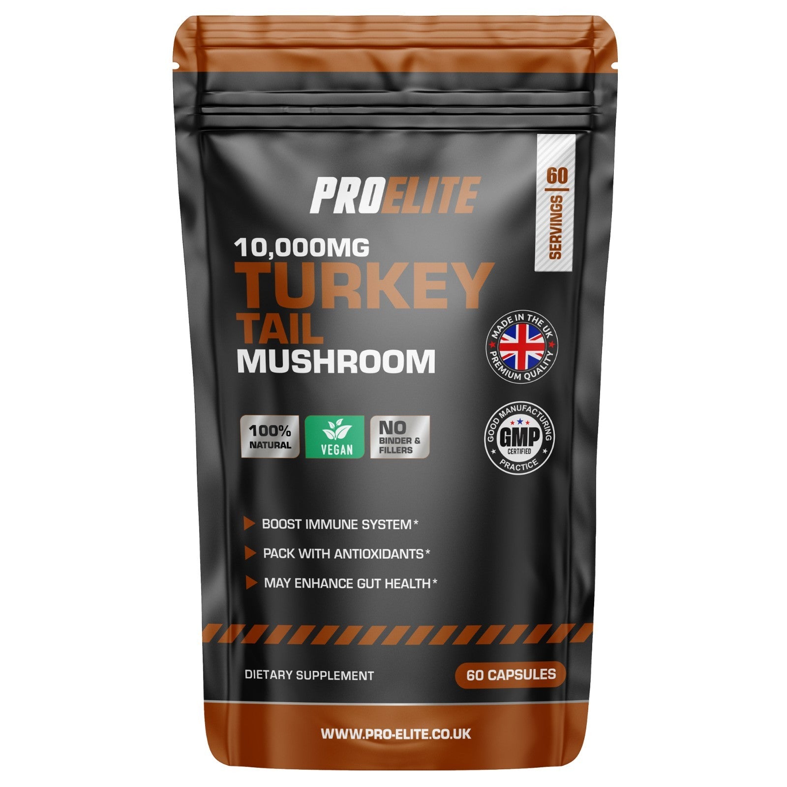 Turkey Tail Mushroom Vegan Capsules | Pro-Elite