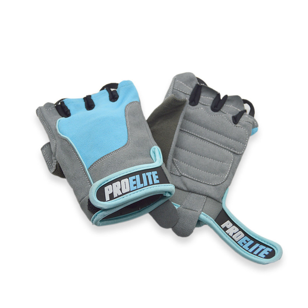 Weight Lifting Gloves - Sky Blue/Grey | Pro-Elite