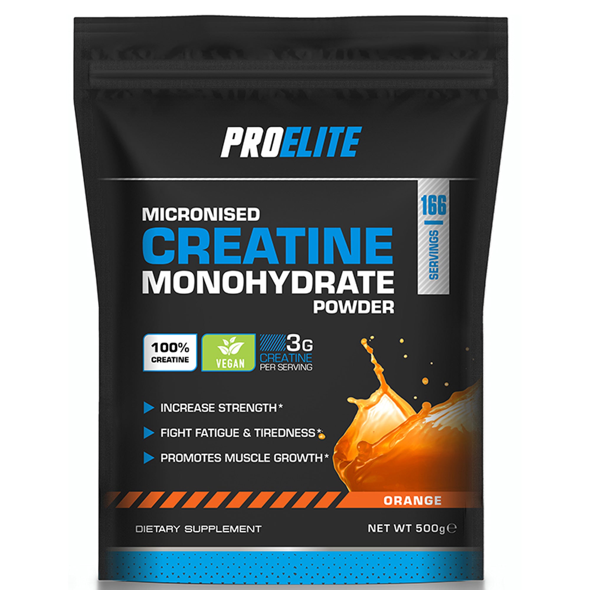 Pro-Elite Pure Creatine Monohydrate Powder 500g (Pouch)