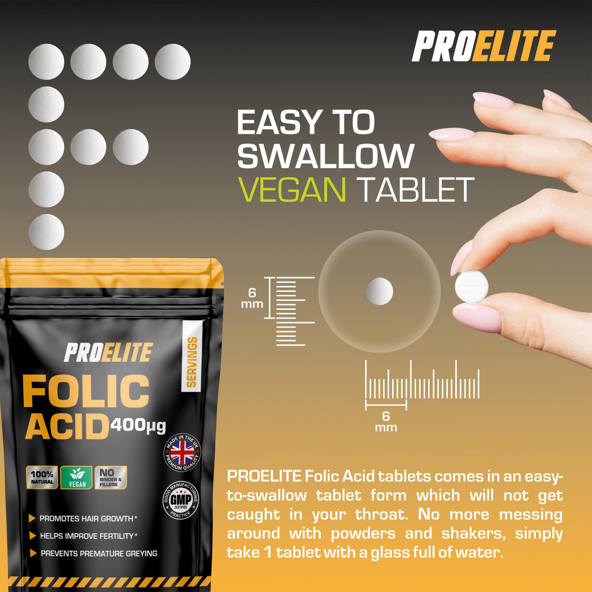 Folic Acid Tablets | Pro-Elite