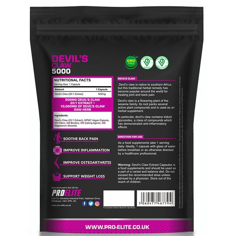 PROELITE Devil's Claw Vegan Capsules