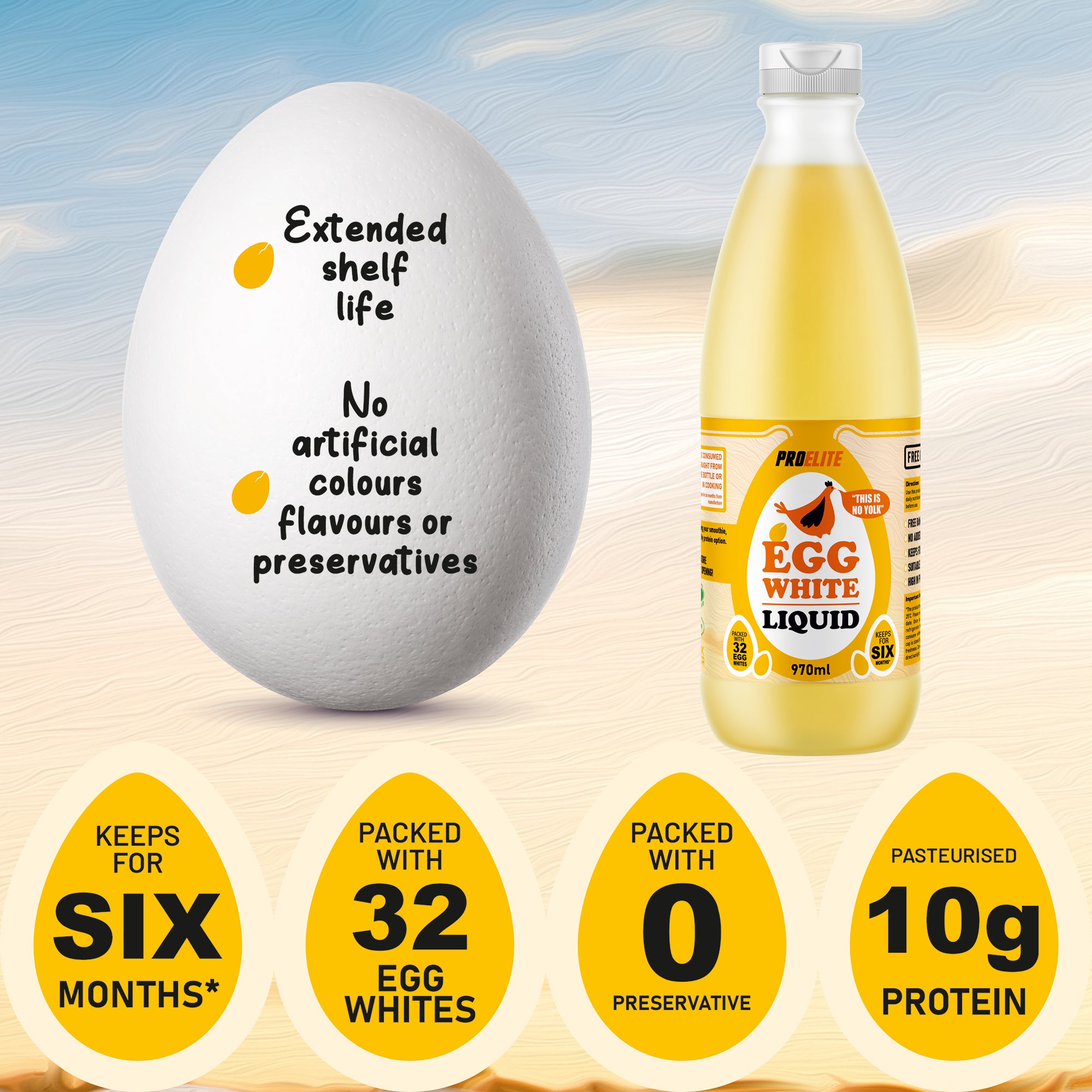 Liquid Egg White 970ml / 1kg | Pro-Elite