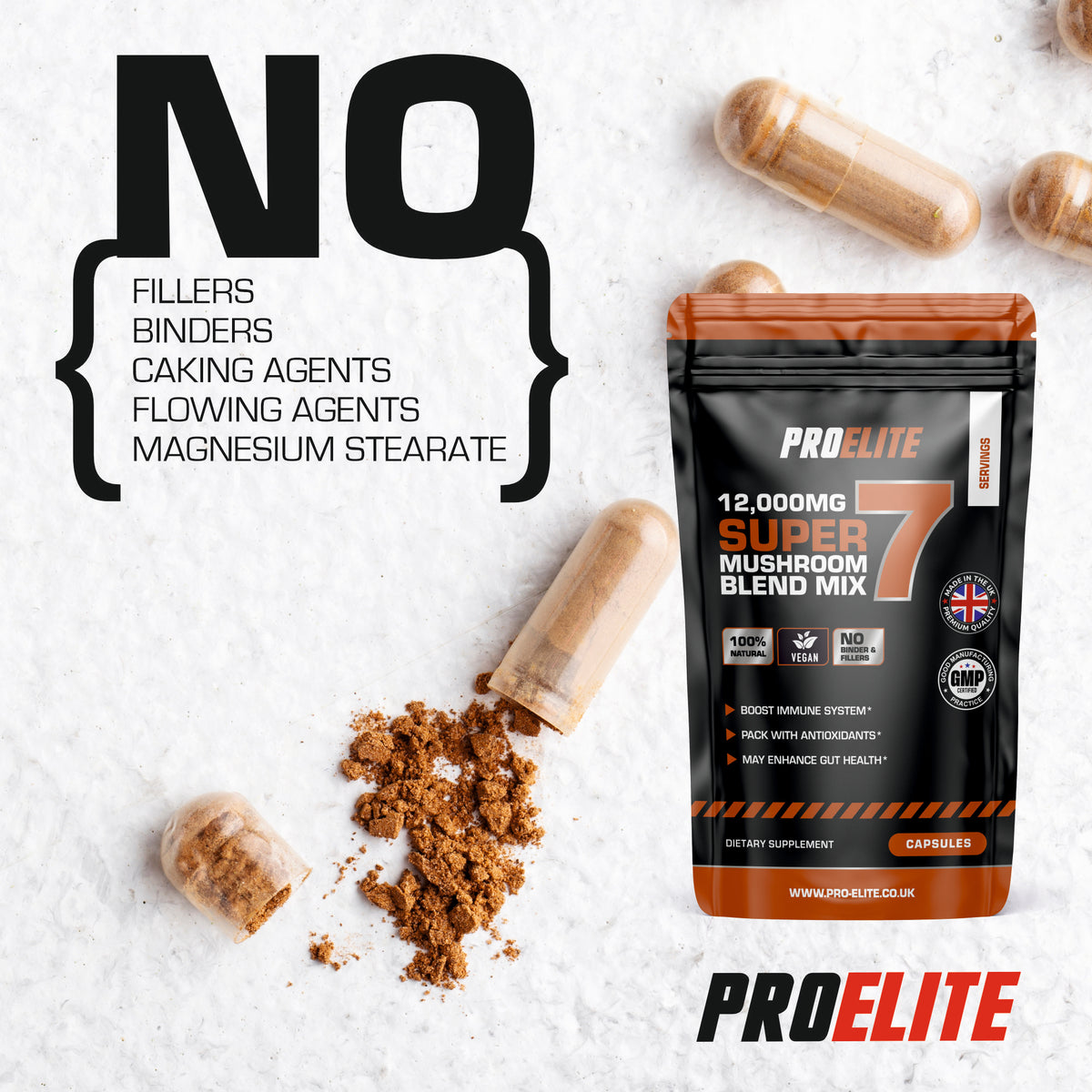 7in1 Mushroom Blend Vegan Capsules | Pro-Elite