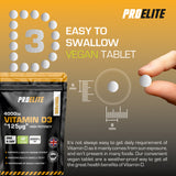 Vitamin D3 4000iu Vegan Tablets | Pro-Elite