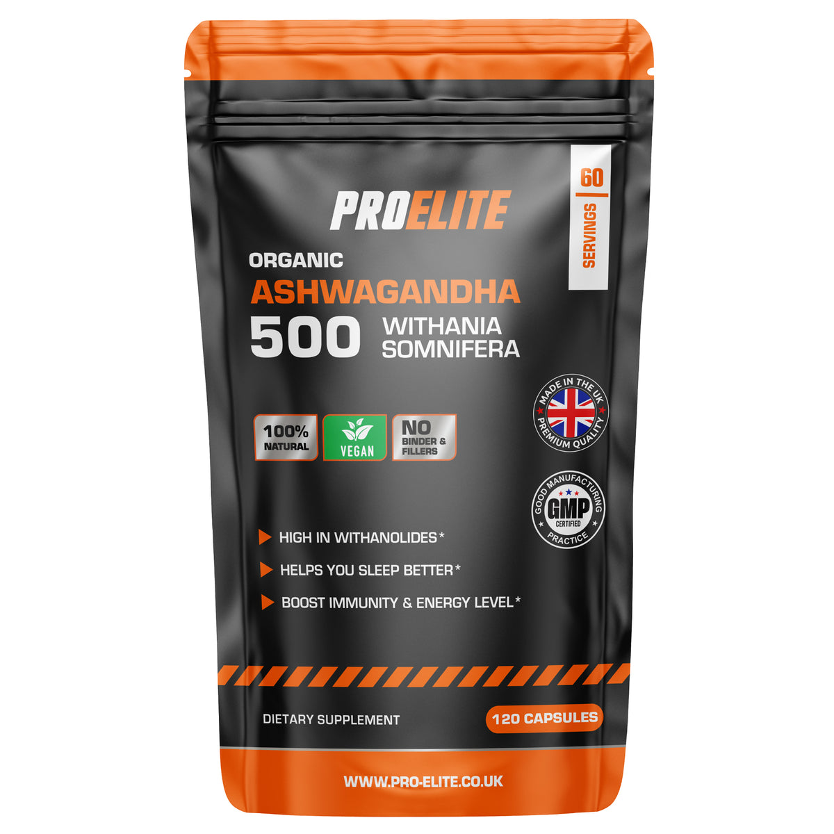 Ashwagandha Vegan Capsules | Pro-Elite