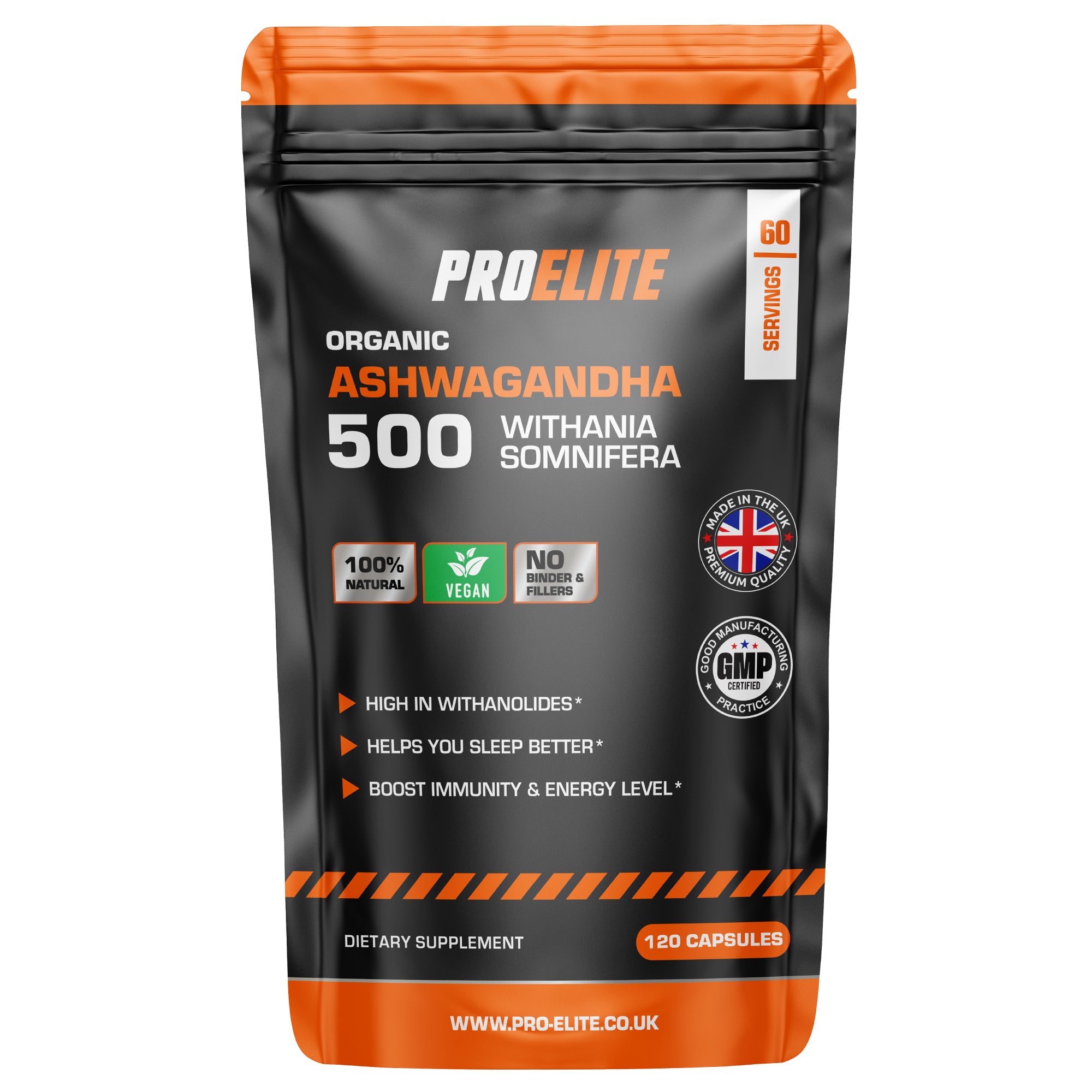 Ashwagandha Vegan Capsules | Pro-Elite