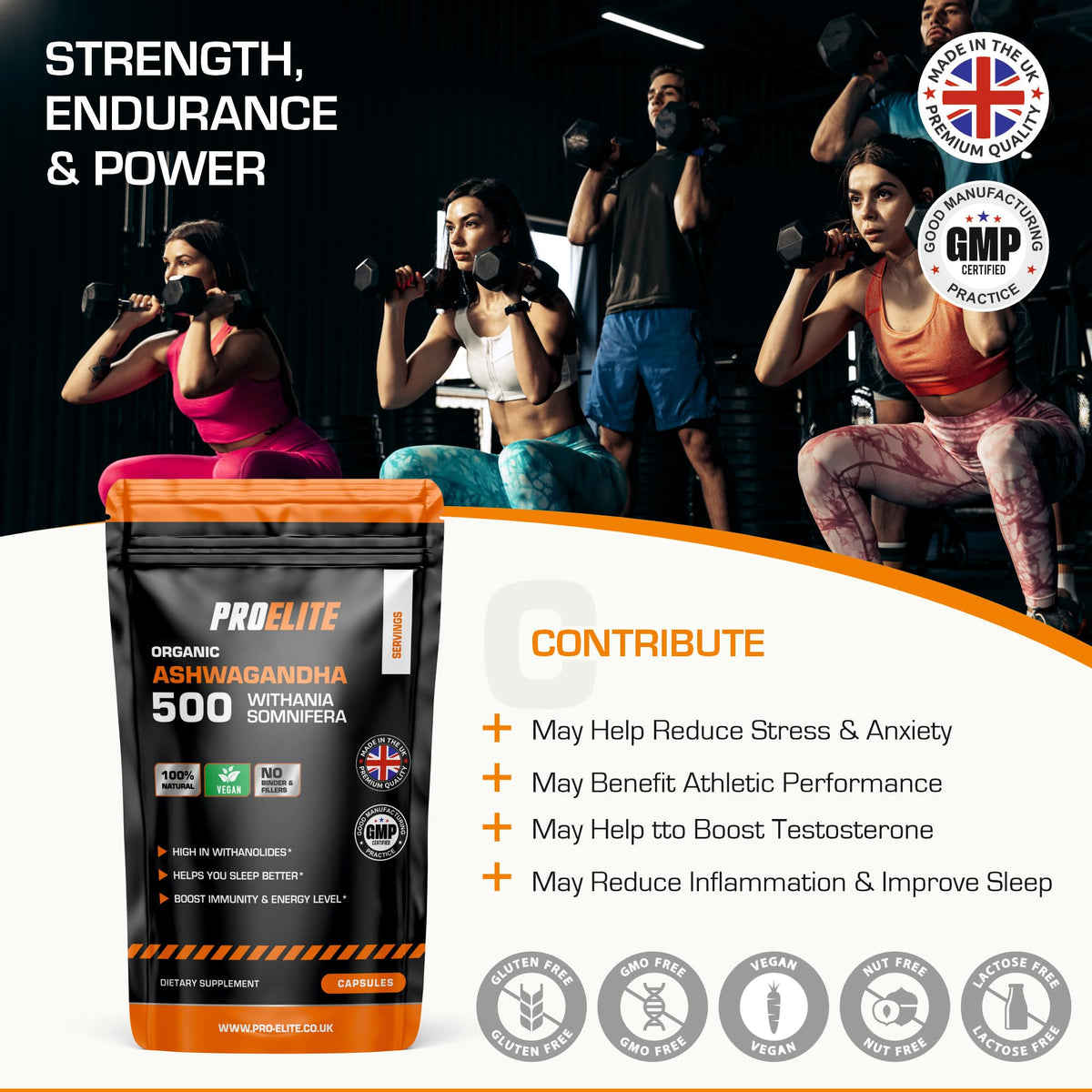 Ashwagandha Vegan Capsules | Pro-Elite
