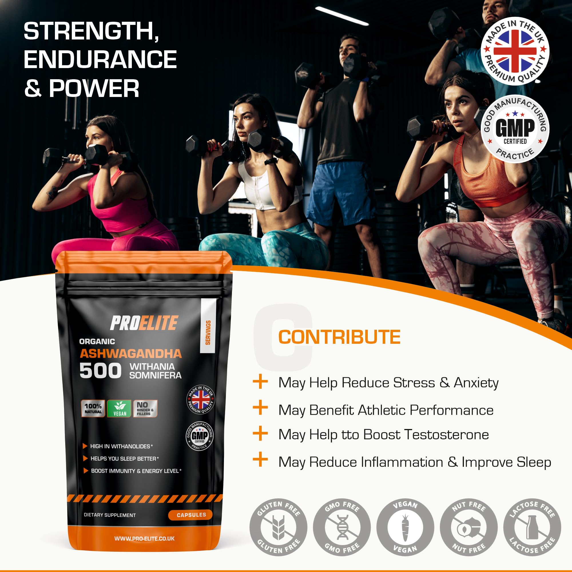 Ashwagandha Vegan Capsules | Pro-Elite