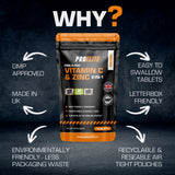 Vitamin C + Zinc Vegan Tablets | Pro-Elite