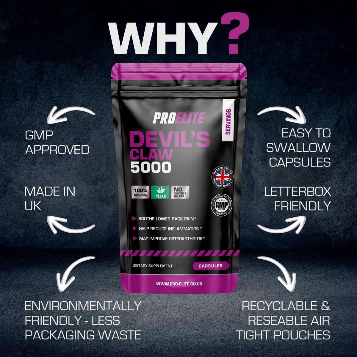 Devil's Claw Vegan Capsules | Pro-Elite