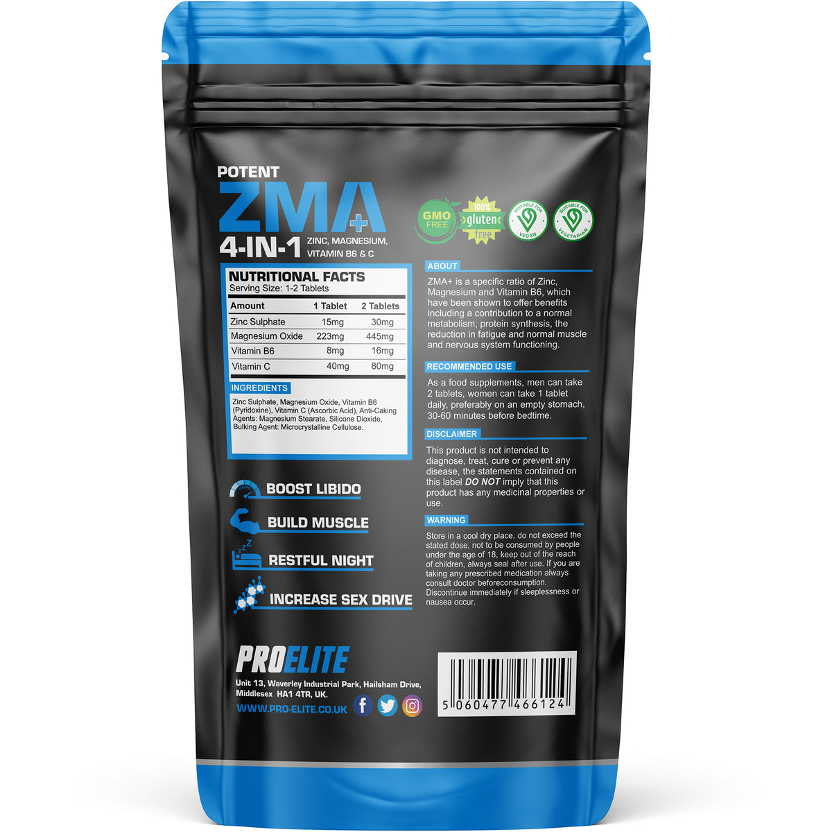 ZMB6+ Vegan Tablets | Pro-Elite