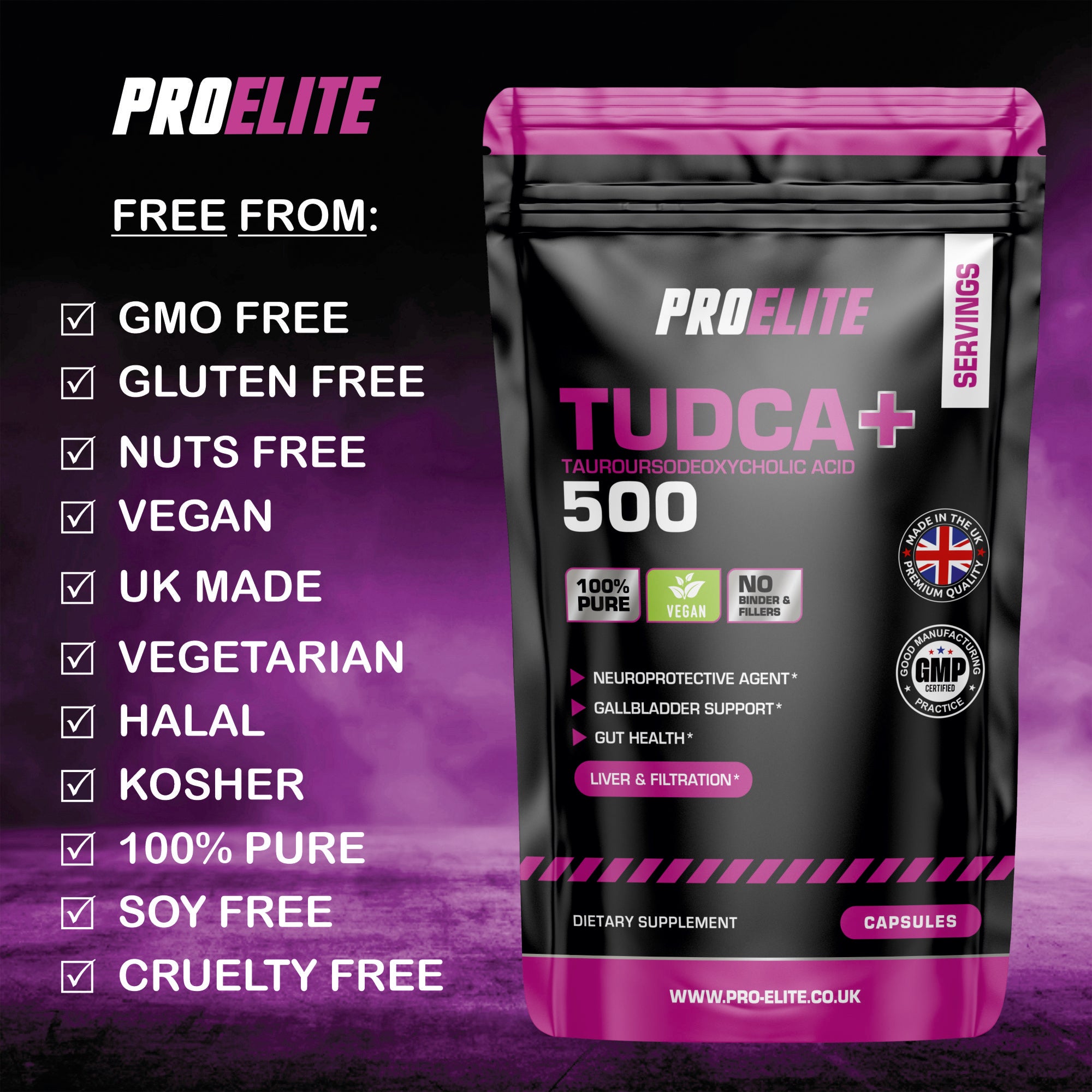 TUDCA Vegan Capsules | Pro-Elite