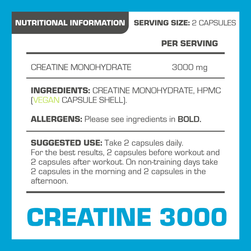 PROELITE Creatine Monohydrate 750mg Vegan Capsules