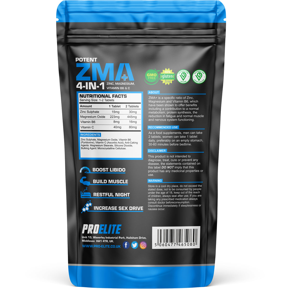 ZMB6+ Vegan Tablets | Pro-Elite