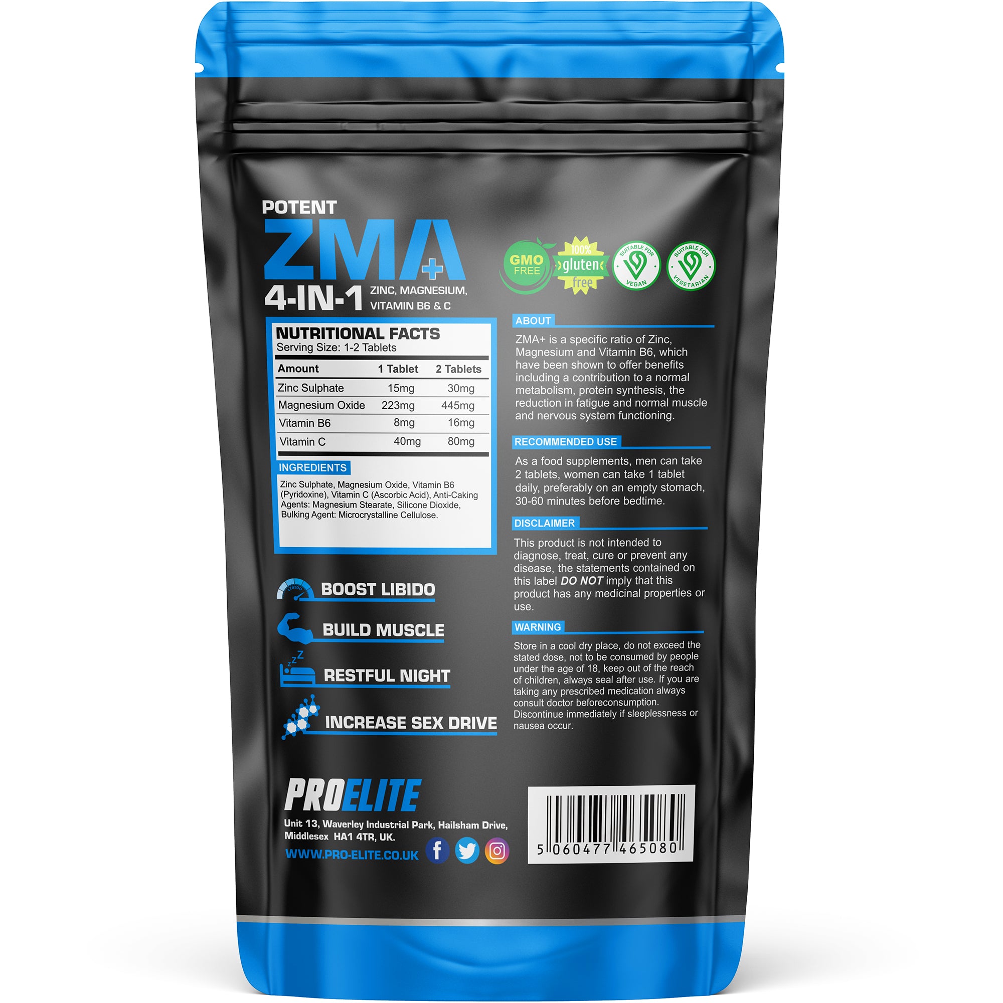 ZMB6+ Vegan Tablets | Pro-Elite
